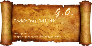 Godány Odiló névjegykártya